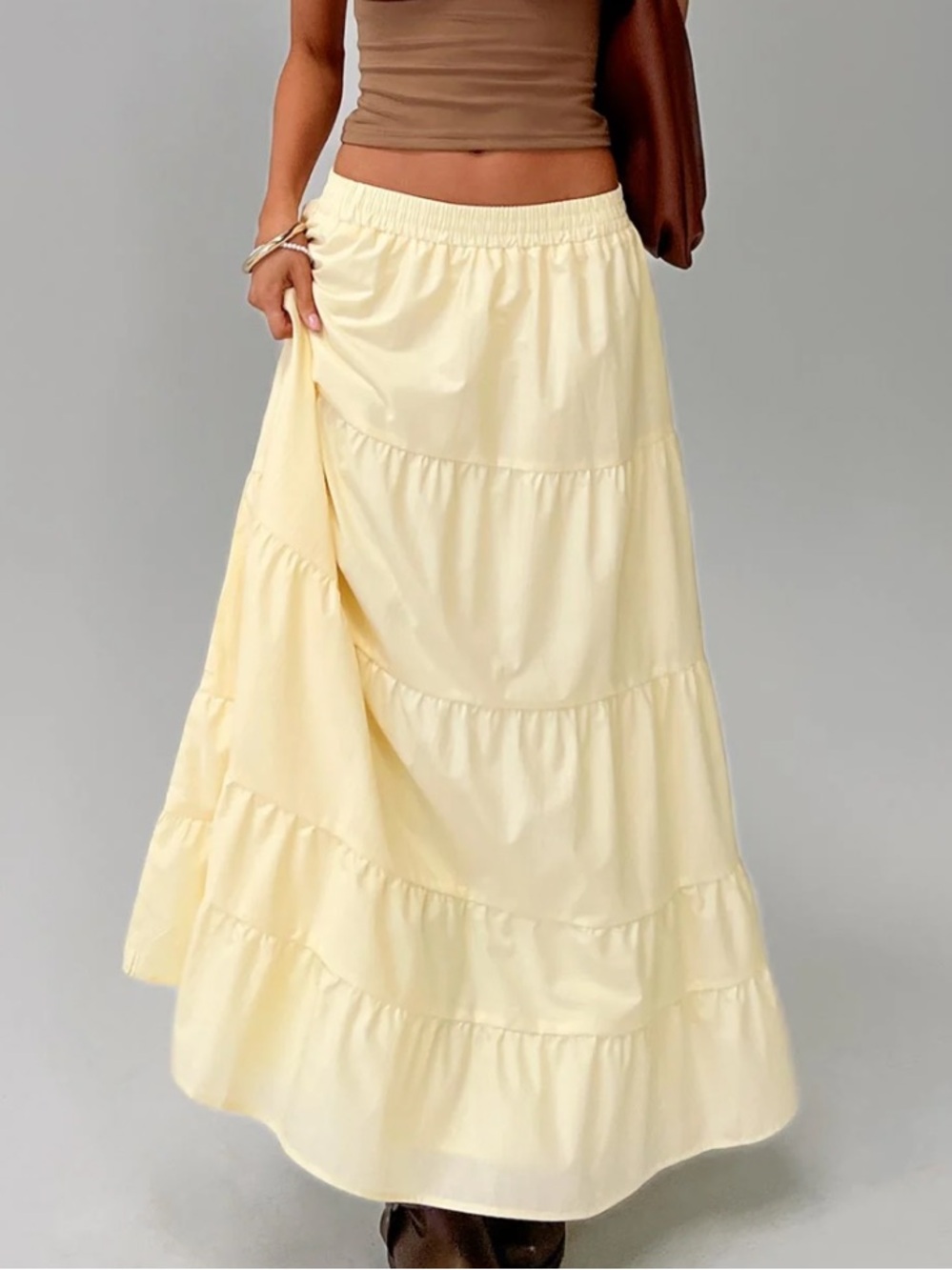 Princess Polly Lemon Maxi Skirt